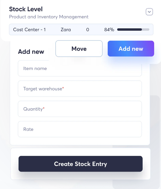 Product and Inventory Management