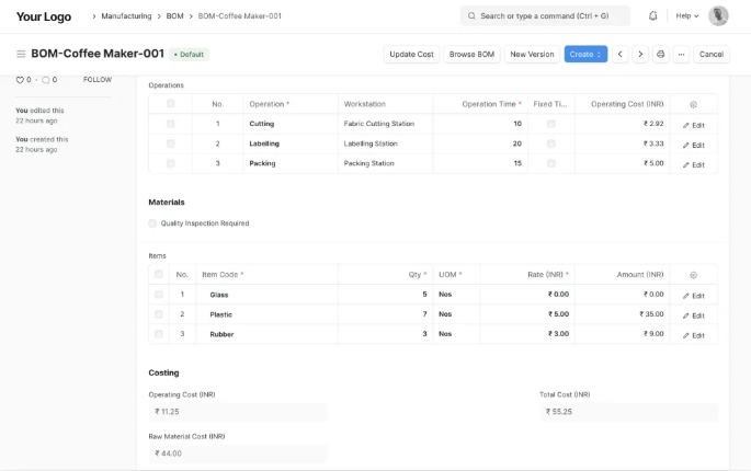 ERP Fast Track  Display